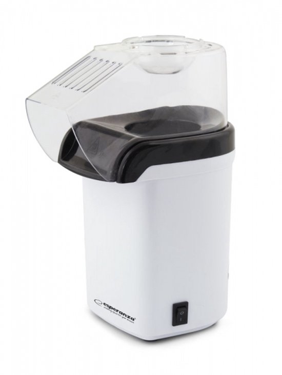 Esperanza EKP005W Popcornmaker - Hetelucht popcorn machine zonder olie - 1200 Watt - 27 cm — afbeelding 3