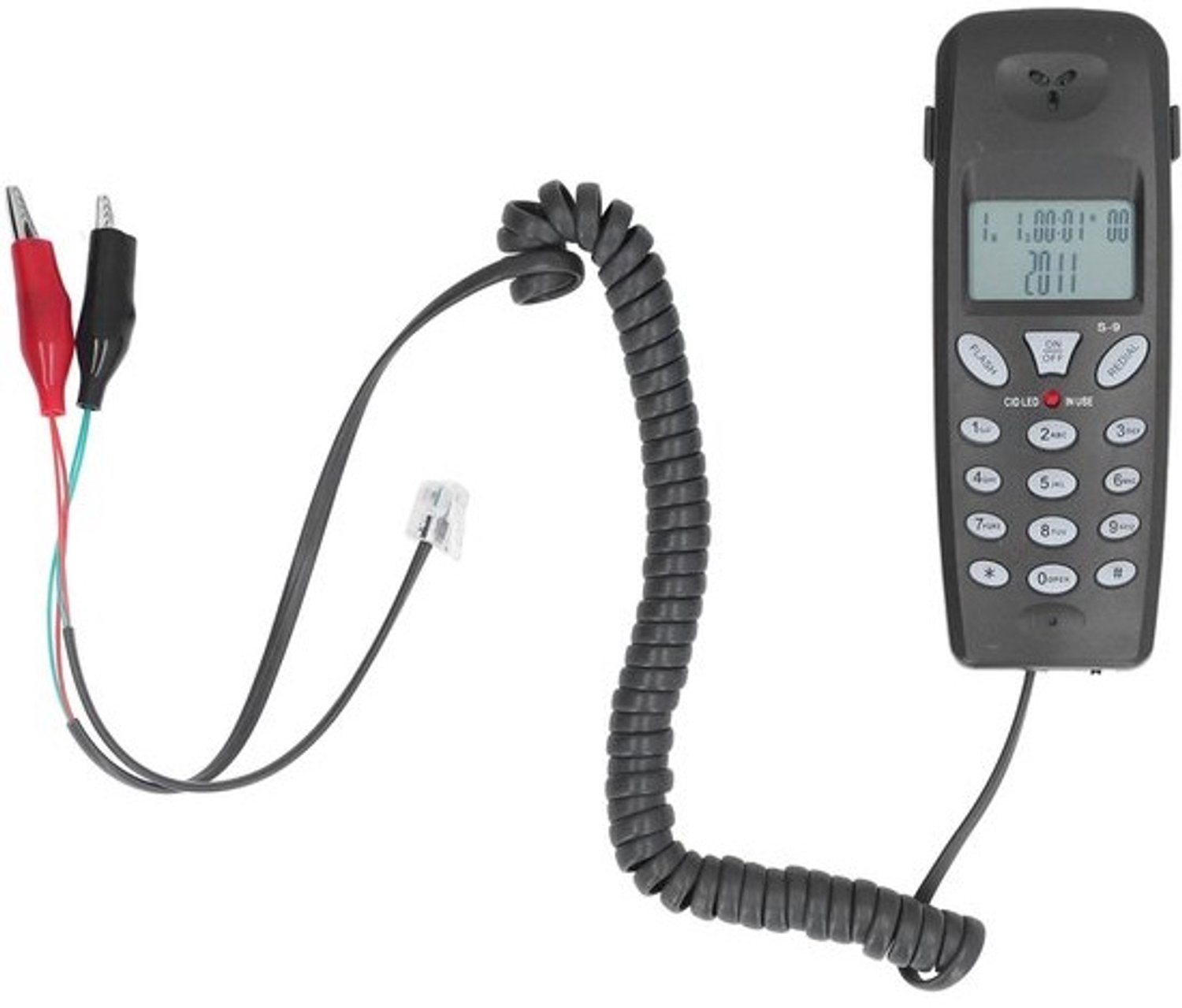 Dailygoods - Bedrade telefoon met snoer - FSK/DTMF-nummerherkenning - 16-bit