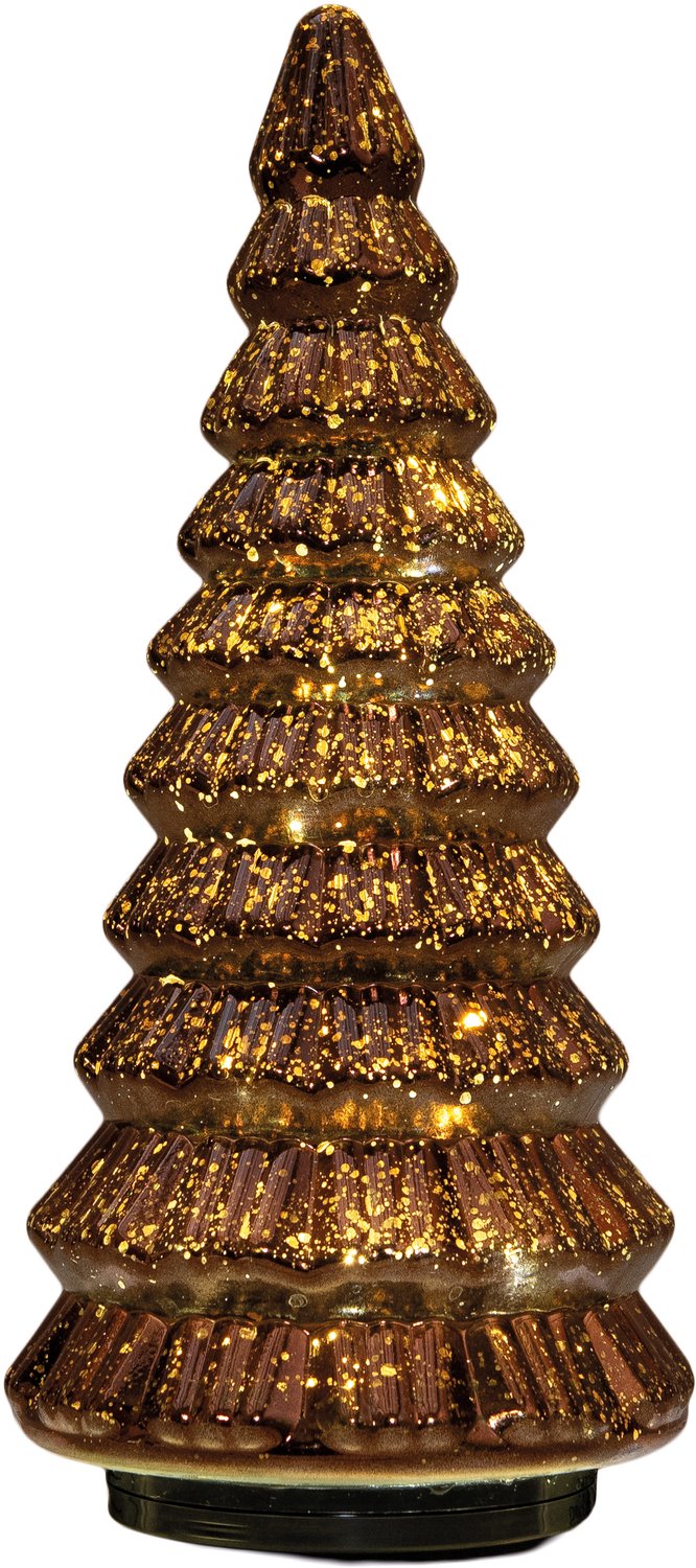 Anna's Collection Boompje glas draaiend 30cm brons