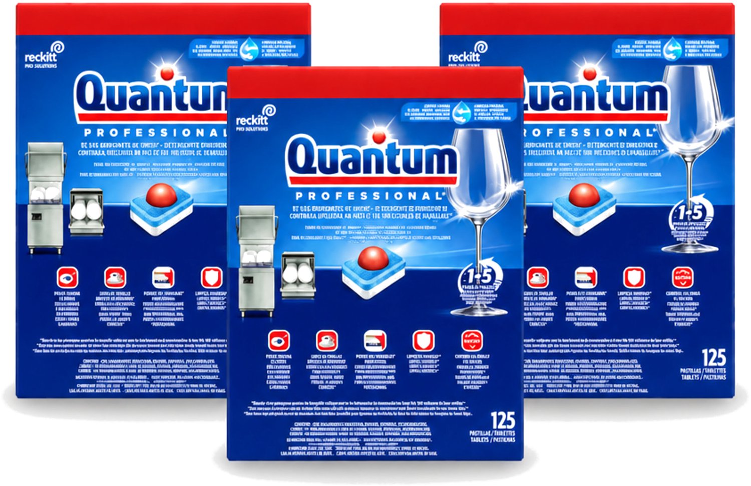 3 x Finish – Vaatwastabletten – Quantum Pro All-in-One – 125 Capsules - Voordeelverpakking - 3 stuks