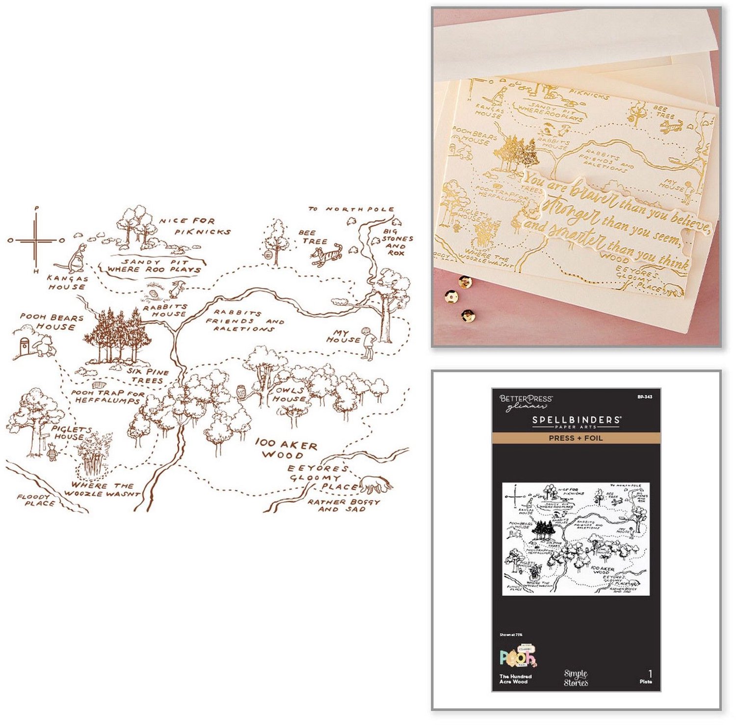 Spellbinders BetterPress Press Plate - The Hundred Acre Wood