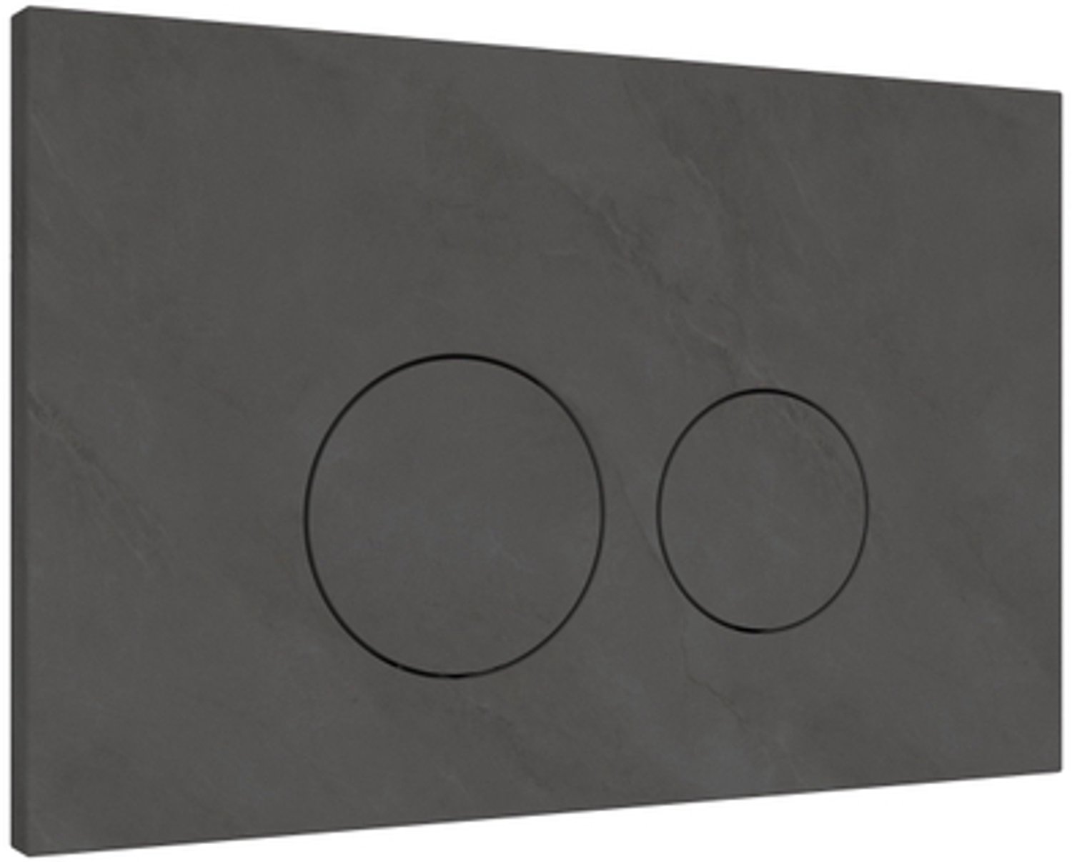FugaFlow Eccelente Press Stone Bedieningsplaat - voor Geberit UP320 inbouwreservoir - dualflush - ronde knoppen - natuursteen - marmer donker