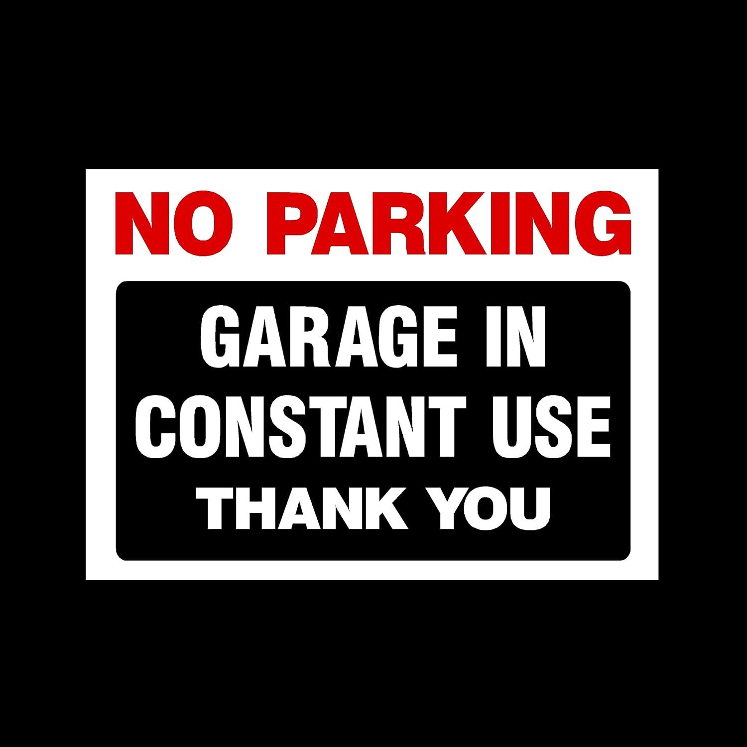 Sticker No parking garage in constant use - Zelfklevend - Hoogwaardige materialen - Voorkom blokkeren van oprit - ServiceTopper