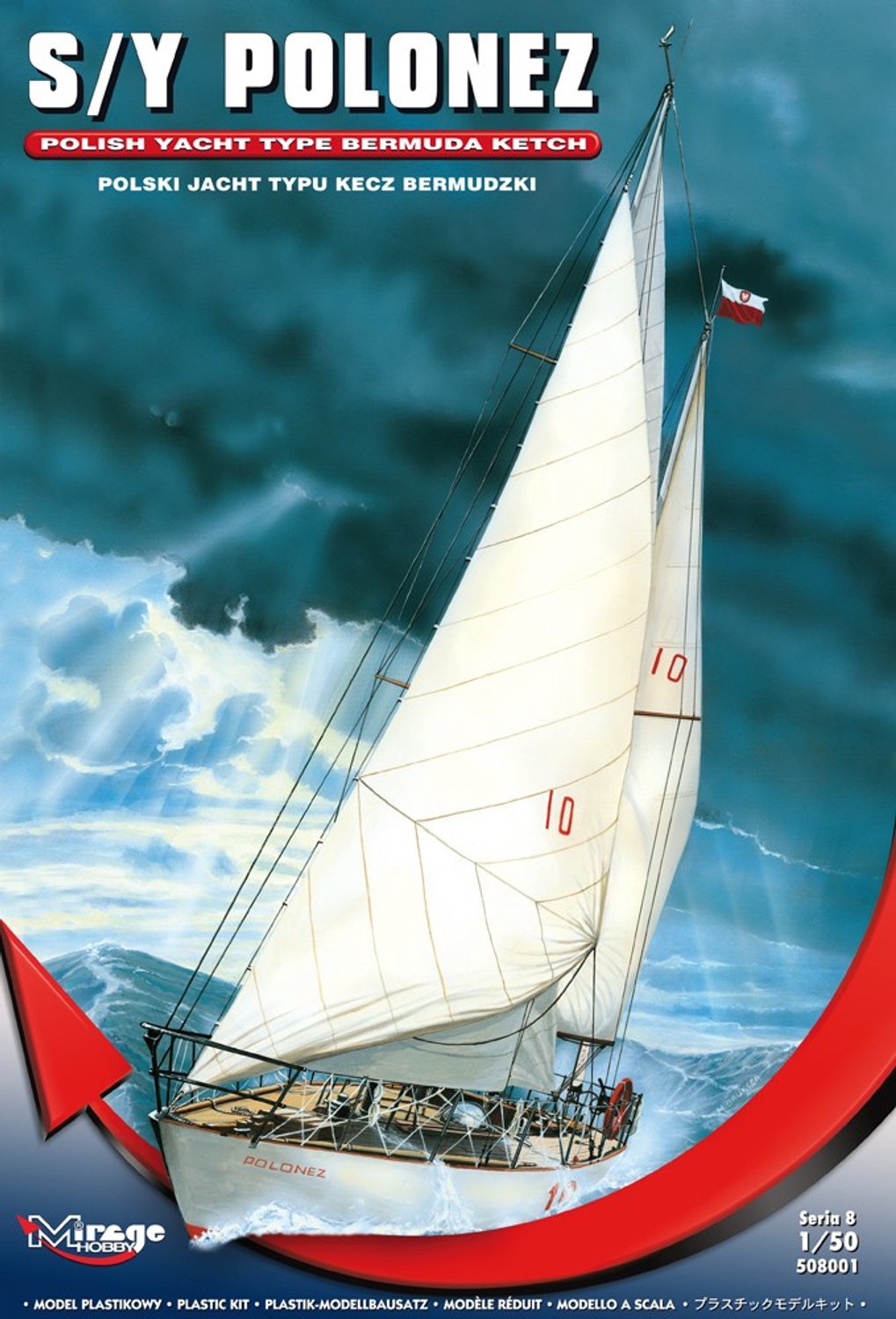 Mirage modelbouwpakket zeiljacht S/Y Polonez - schaal 1:50