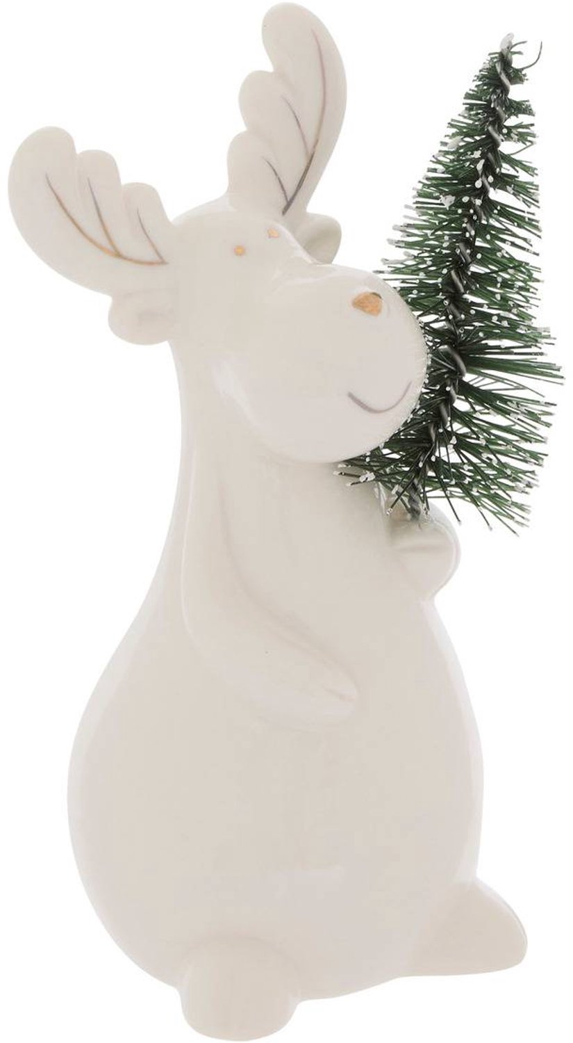 Renne de Noël en céramique H. 11,7 cm