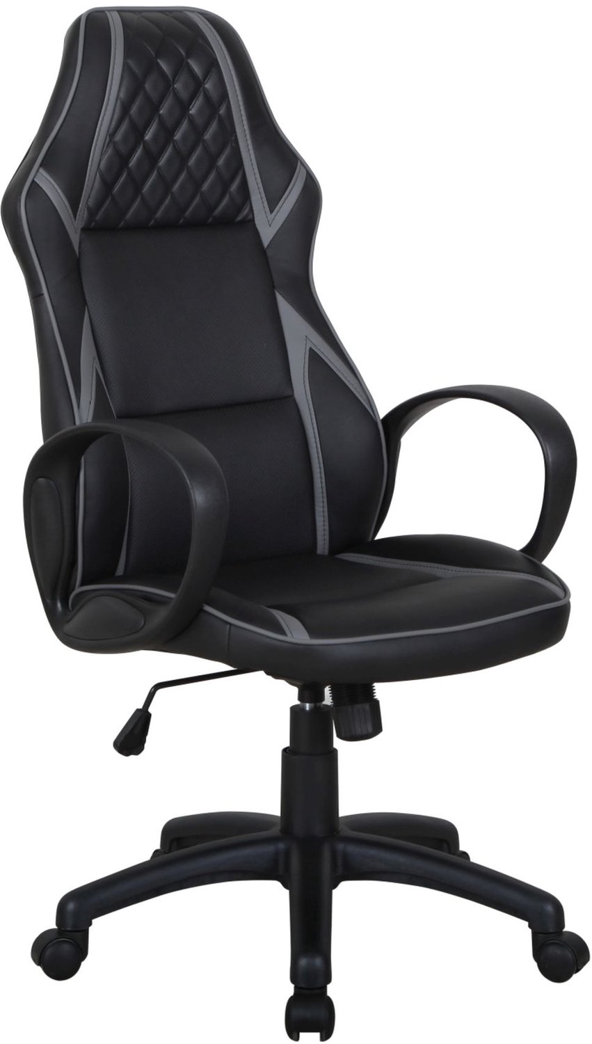 Furnitex CX-1093H - Bureaustoel - Zwart-grijs - Kunstleren bekleding - Kantelmechanisme Zwart;Grijs