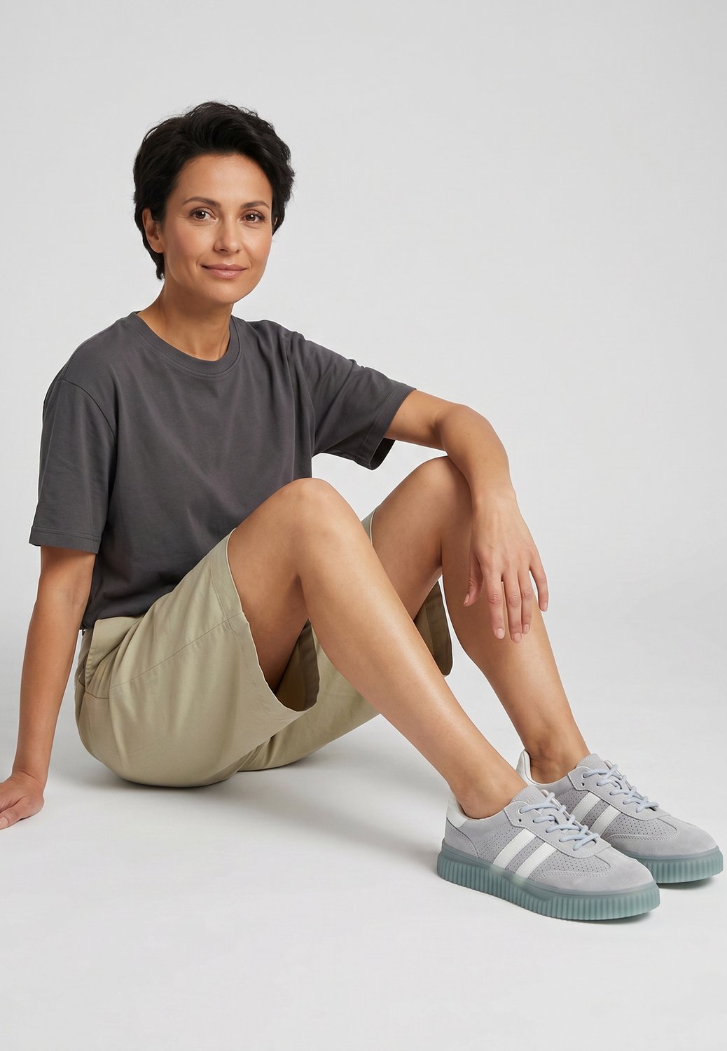 Blauwe Suède Sneakers - Geperforeerd