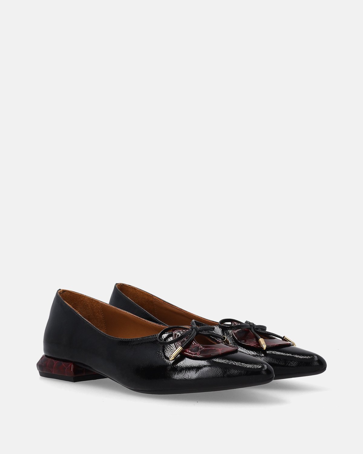 Ballerina's - Lakleren Ballerina's - Decoratieve Schacht - Maat 38
