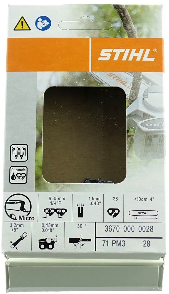 Stihl Accessoires Zaagketting - 1/4" P Picco Micro 3 (PM3), 1,1 mm, 10cm - 36700000028 van Stihl — afbeelding 3