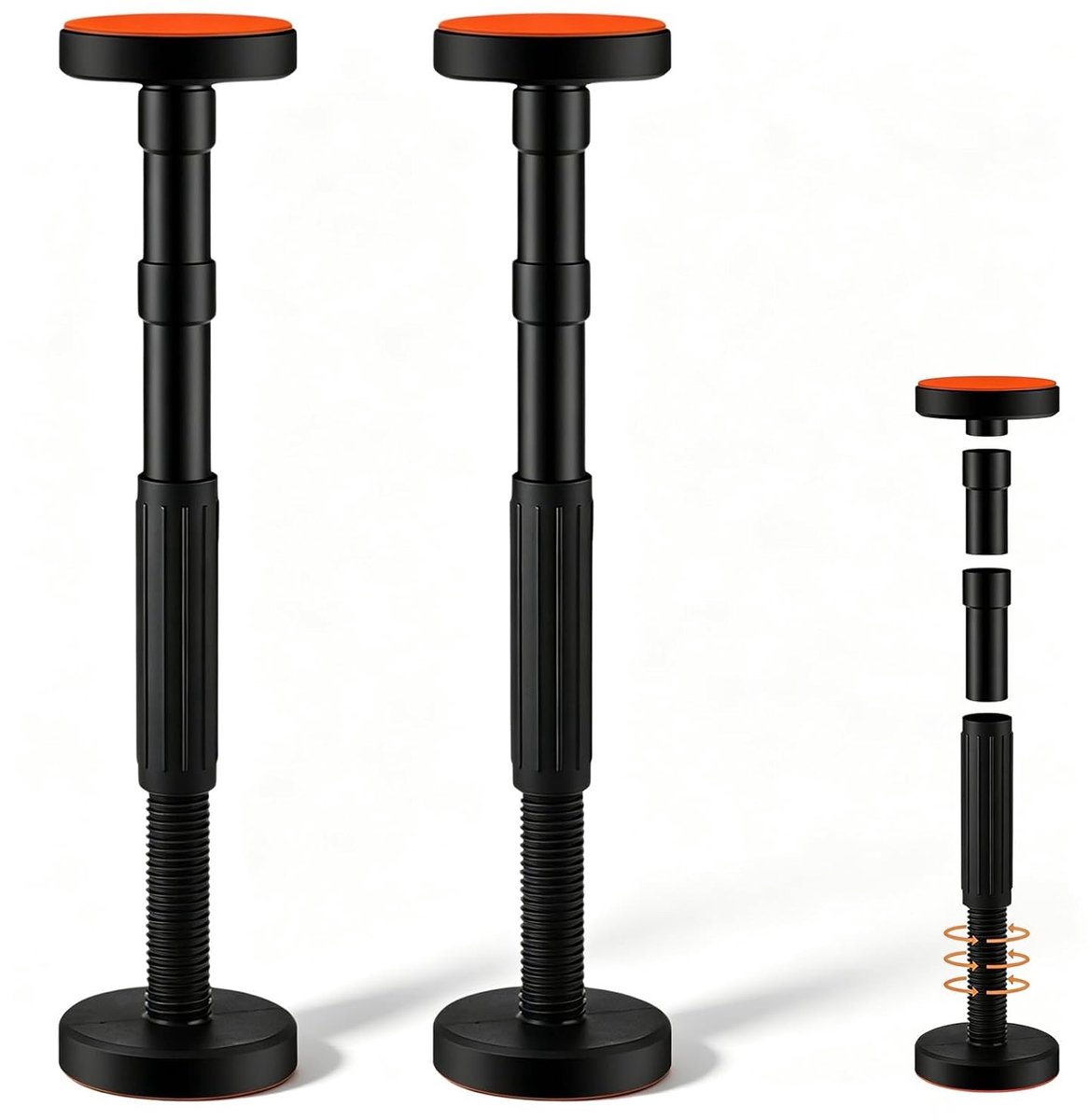 Verstelbare telescopische steunstangen 18-43 cm voor badkamerkasten, ondersteunt tot 200 kg, ideaal voor montagesteun, kasthefbeugel en wastafels