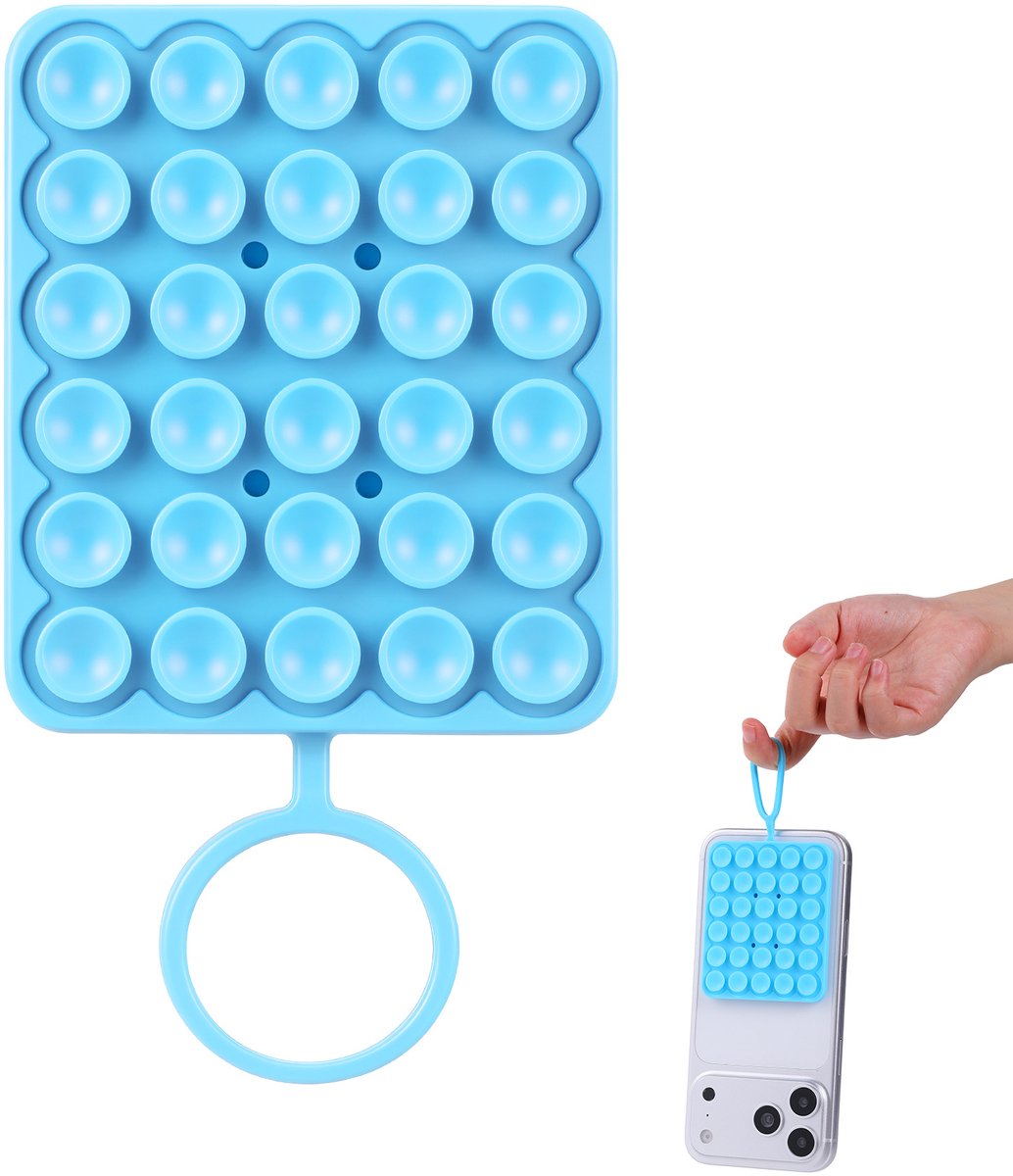 Ntech Siliconen Telefoonhouder met Zuignap – Blauw Handsfree Telefoonhoesje – Geschikt voor iPhone 18Pro / 18 Por Max /17/16/15, Samsung Galaxy S26/S25/S24 & Meer – iPhone & Android
