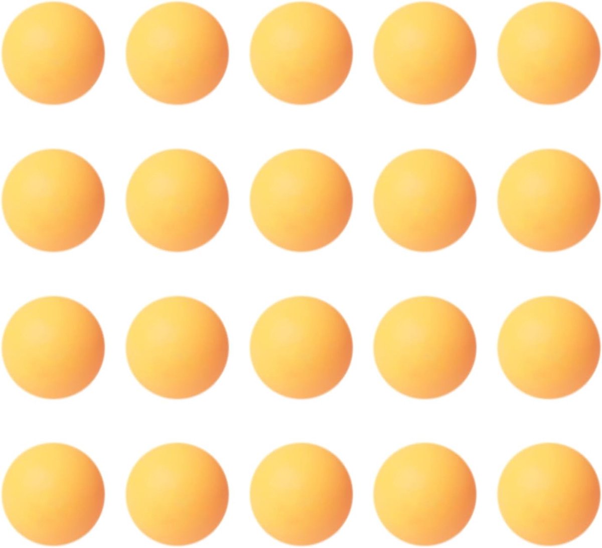 Gele Tafeltennisballen - 20 Stuks voor Feestjes, Spelletjes en Training, Ideaal voor Gezinsactiviteiten en Schoolgebruik