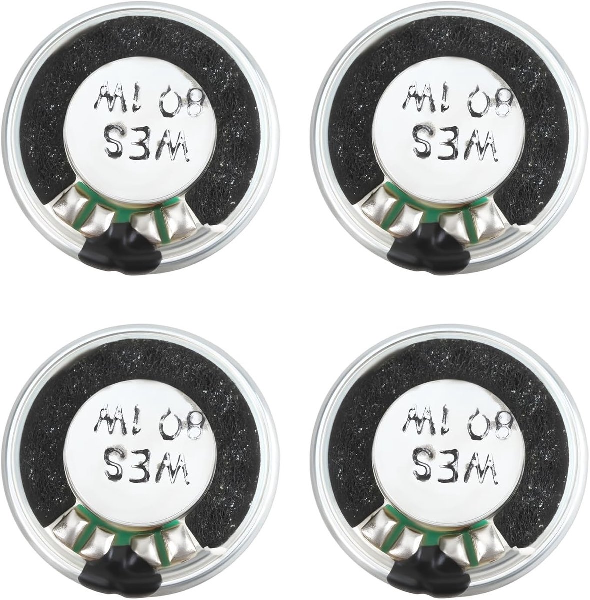 4 Stuks 23mm Ronde Vorm Speaker 1W 8 Ohm voor DIY Projecten, Audio Apparatuur en Walkie-Talkies