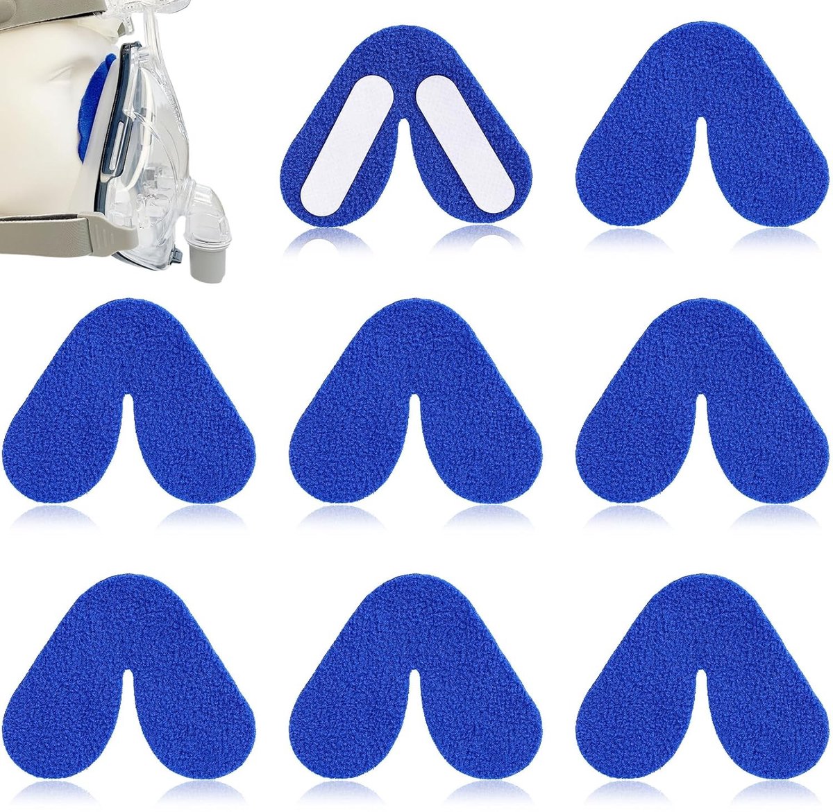 Set van 8 Neuspads voor CPAP-masker, Comfortabele en Ademhalingsvriendelijke Neusbescherming