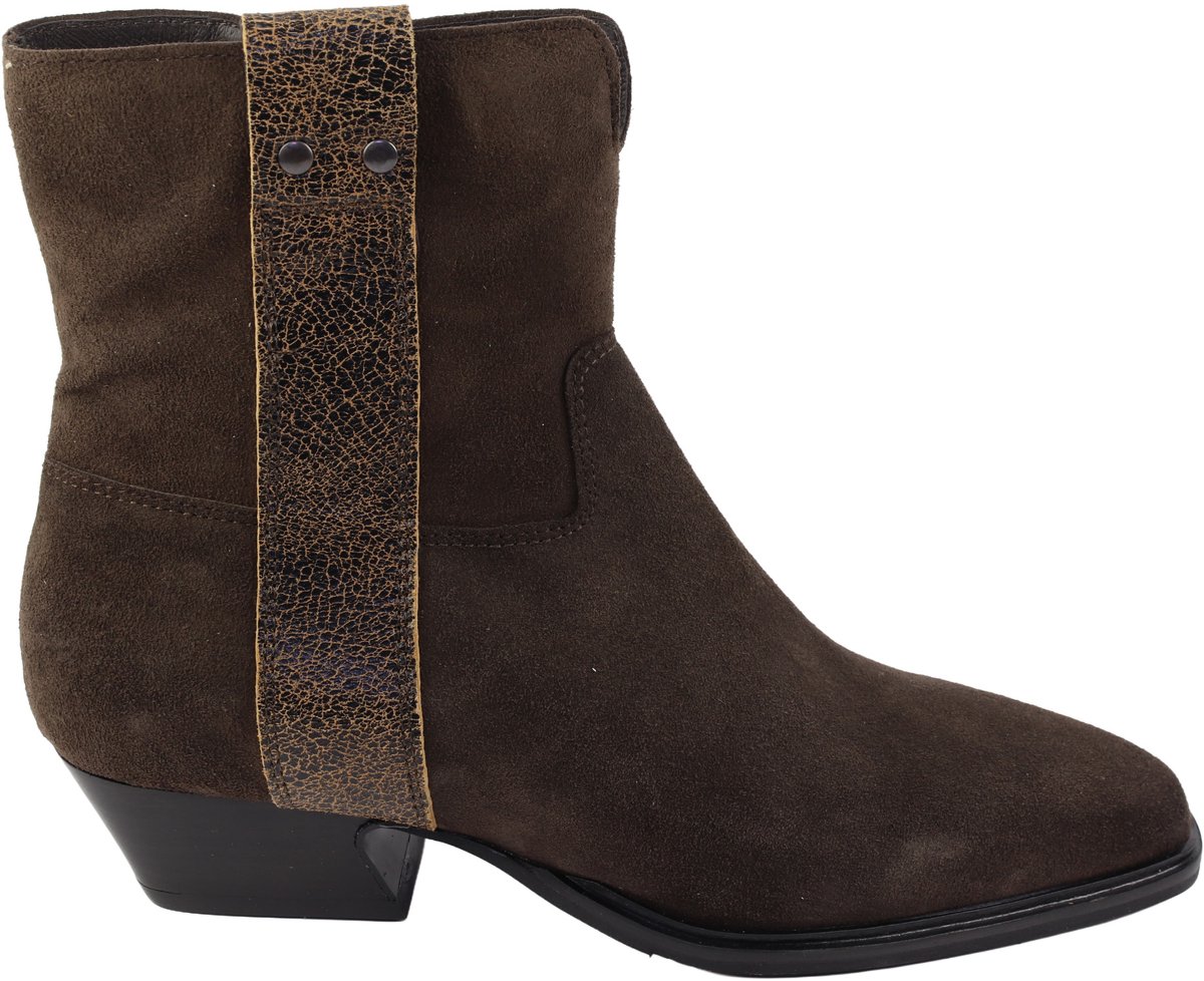 Via Vai - Keira Weston 62489 - Enkellaarzen Vrouwen - bruin nubuck/suede - 39
