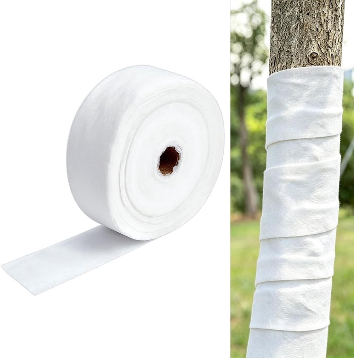200M Koudebestendig Boomscherm, 80 mm Breed Non-woven Boomscherm voor Warmte- en Vochtbehoud, Wit en Duurzaam