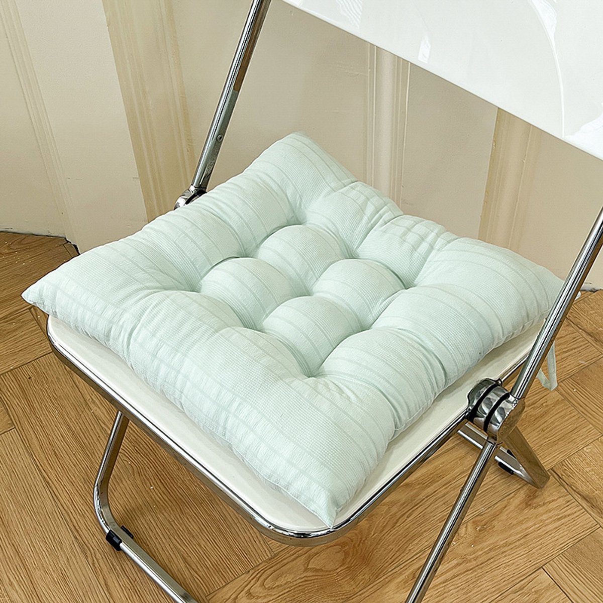 Stoelkussen – ultrazacht en warm (perfect voor een leeshoekje)-40cm*40cm，Zacht nevelgroen