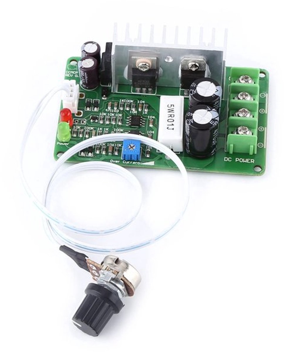Dailygoods - Snelheidsregelaar 12v/24v/36v - PWM Regelaar met Potentiometer - 15A