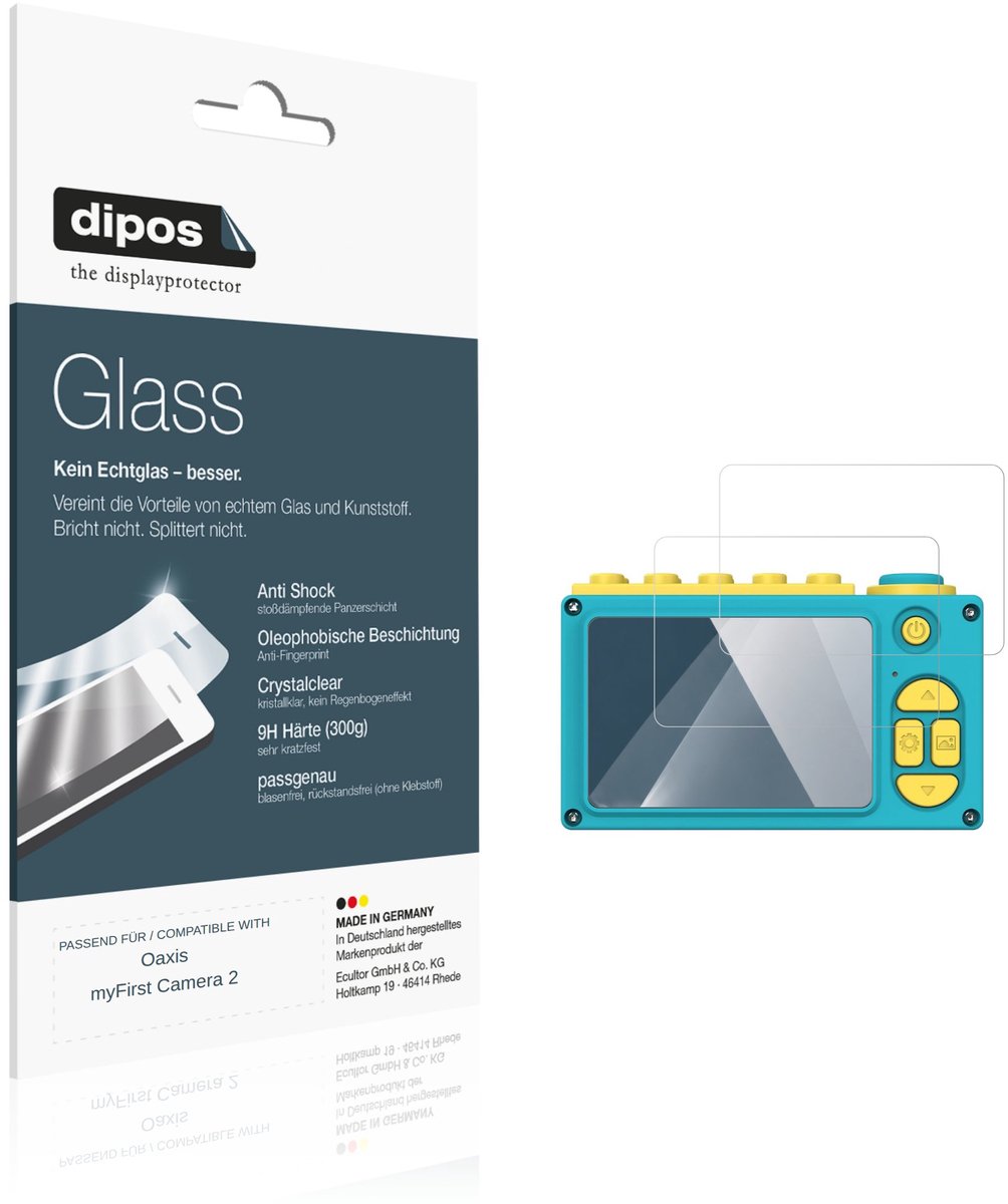 dipos – 2x Pantserfolie geschikt voor Oaxis myFirst Camera 2 | 9H Screenprotector
