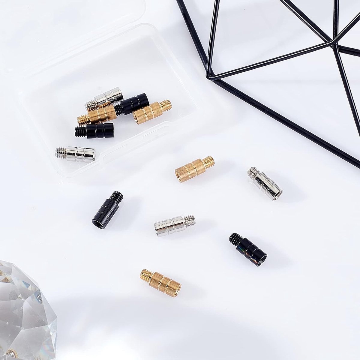 12 Stuks 3 Kleuren 2g Messing Dart Gewichten Accentuator Darts Gewicht Set voor Dart Accessoires, 16x6mm, Binnen Diameter 4mm