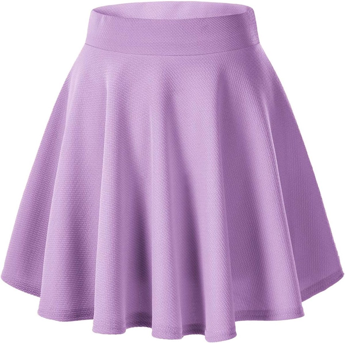 Women's Basic Casual Elastic Waist Flared Mini Skirts Elegant A-Line Pull On Skater Skirt - ShopVlot