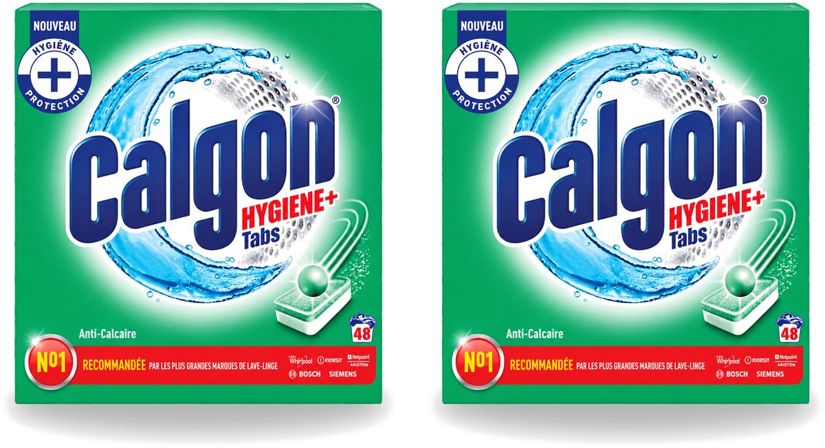 2 x Calgon - Wasmachinereiniger - Tegen Kalkaanslag - 48 Tabletten - Voordeelverpakking - 2 stuks