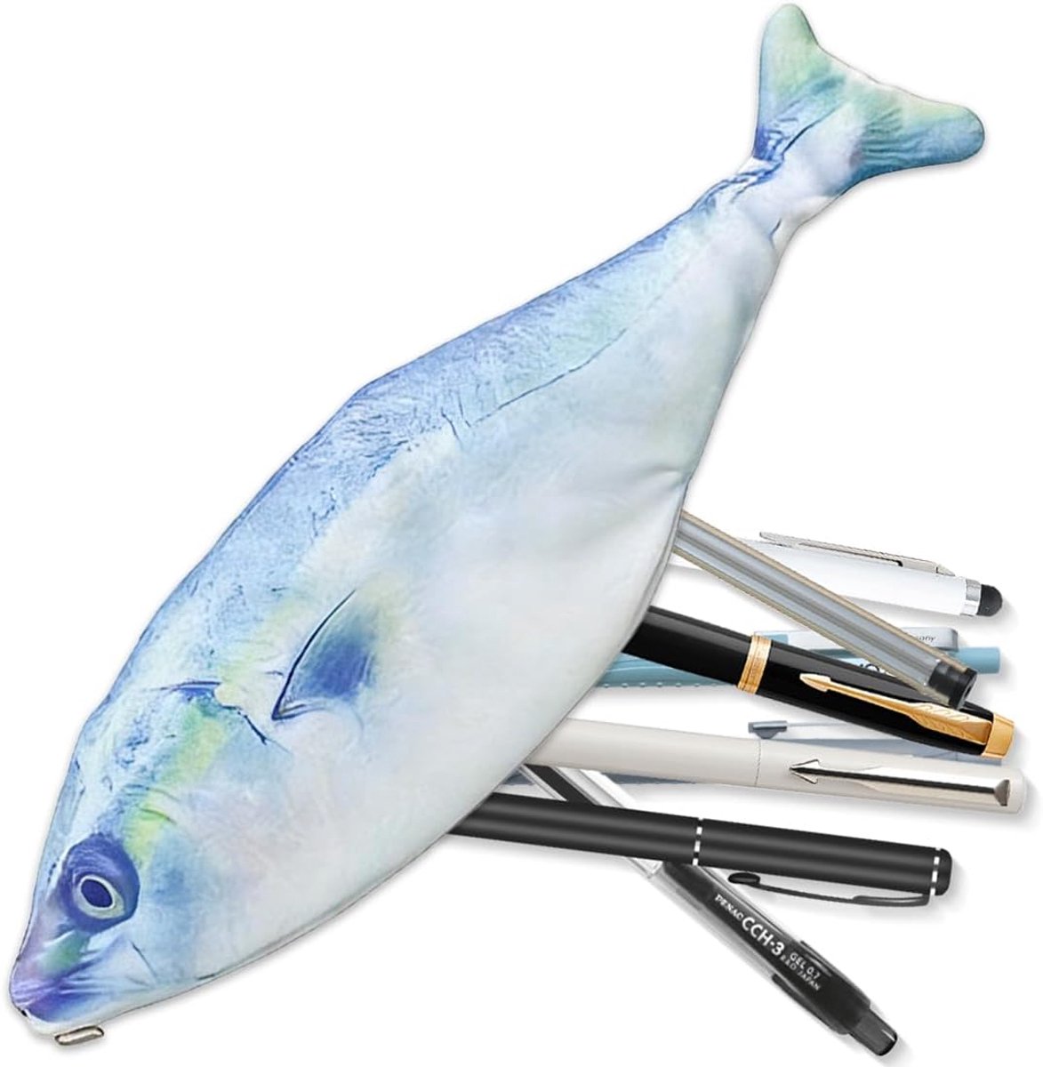 Fish Pencil Case, Realistic Case, Pencil Case, Personalized Pencil Case, Makeup, Office, Stationery and Markers - ShopVlot