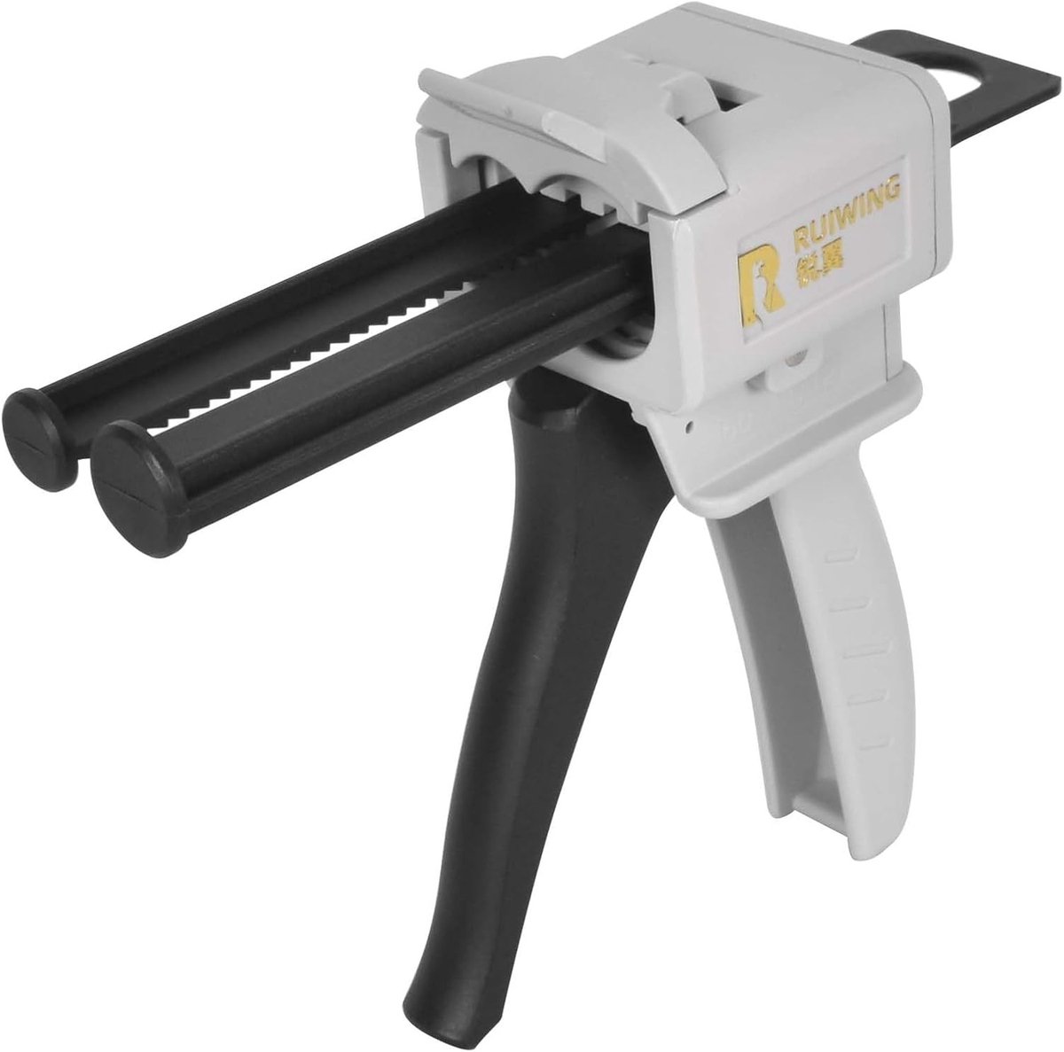 Epoxy dispenser voor 50 ml, trigger stijl lijmpistool voor AB-lijm, geschikt voor glas, keramiek, hout en metaal, 1:1/2:1 mengverhouding