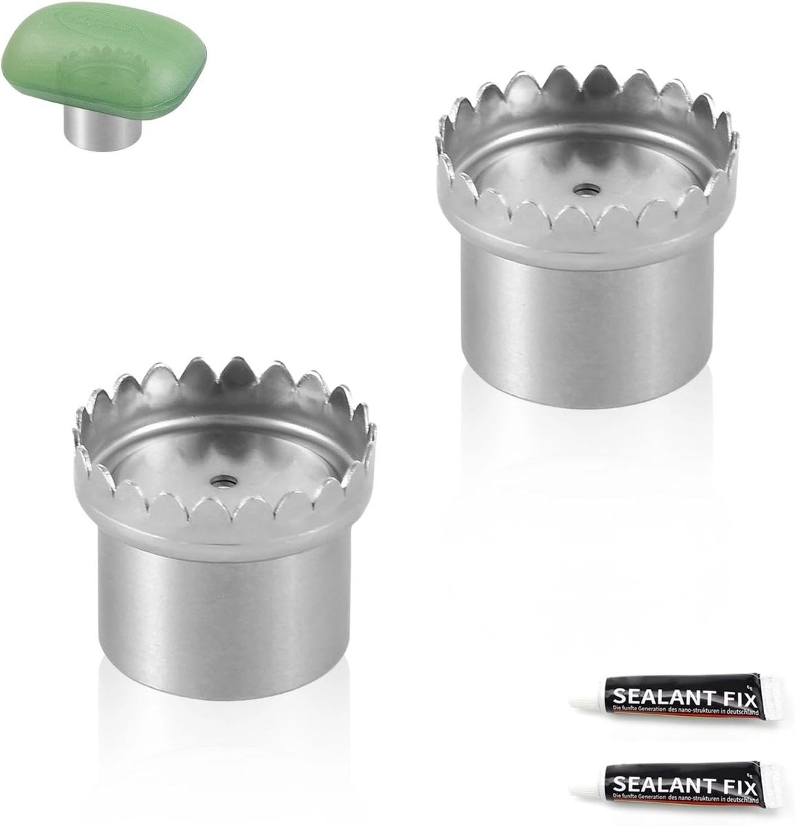 Set van 2 Magnetische Zeepdispenser van RVS zonder Boren - Ideaal voor Badkamer, Keuken en Hotelgebruik met Sterke Lijm