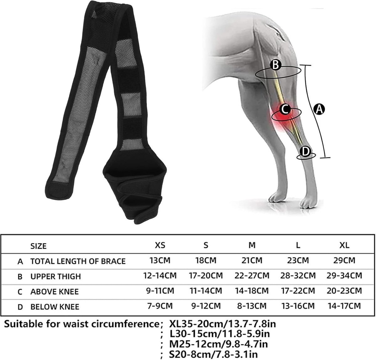 Elbow Bescherming voor Honden, Steun voor Elleboog en Schouder, Knieband voor Dysplasie en Artritis (L)