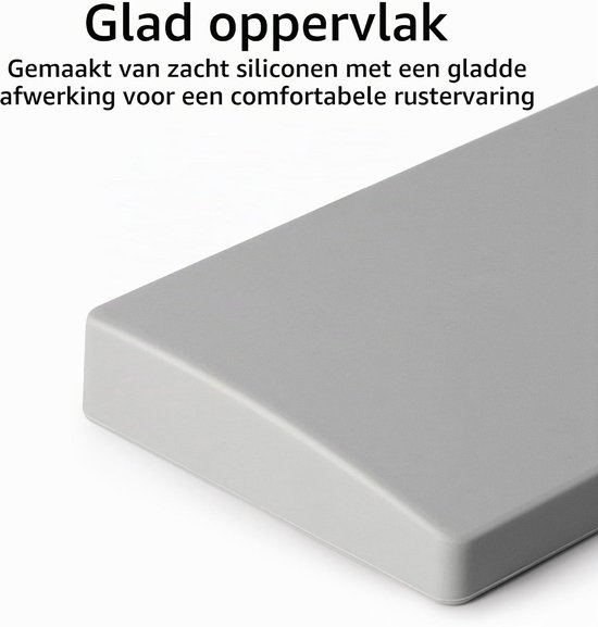 Zachte en gladde siliconen polssteun voor 75% compact toetsenbord, 12.9 inch, antislip basis, ergonomisch ontwerp en comfortabele ondersteuning — afbeelding 4