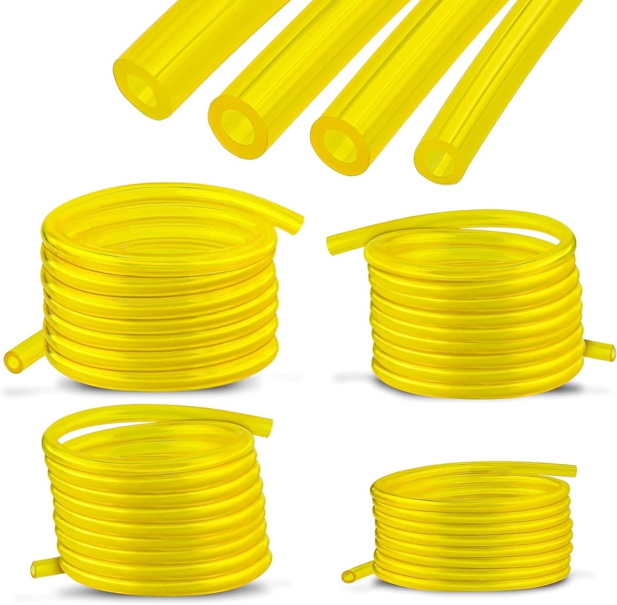 Pack of 4 1.5 m Fuel Hose, 3 x 6 mm, 3 x 5 mm, 2.5 x 5 mm, 2 x 3.5 mm, Fuel Hose for Chainsaw, Regular 2 Stroke Small - ShopVlot