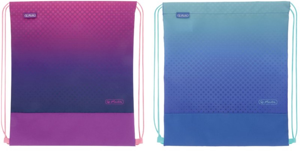 herlitz sporttas Dip Dye Mix, 365×390 mm, gemixte kleuren, 4 stuks