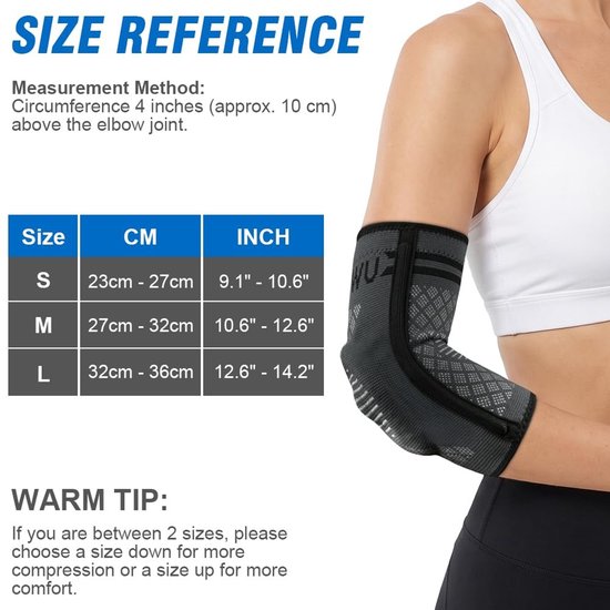Pack van 2 Elbow Bandages voor Epicondylitis en Tenniselleboog met Siliconen Kussen en Dubbele Stabilisatie - Unisex voor Mannen en Vrouwen, Ideaal voor Sport en Herstel — afbeelding 5