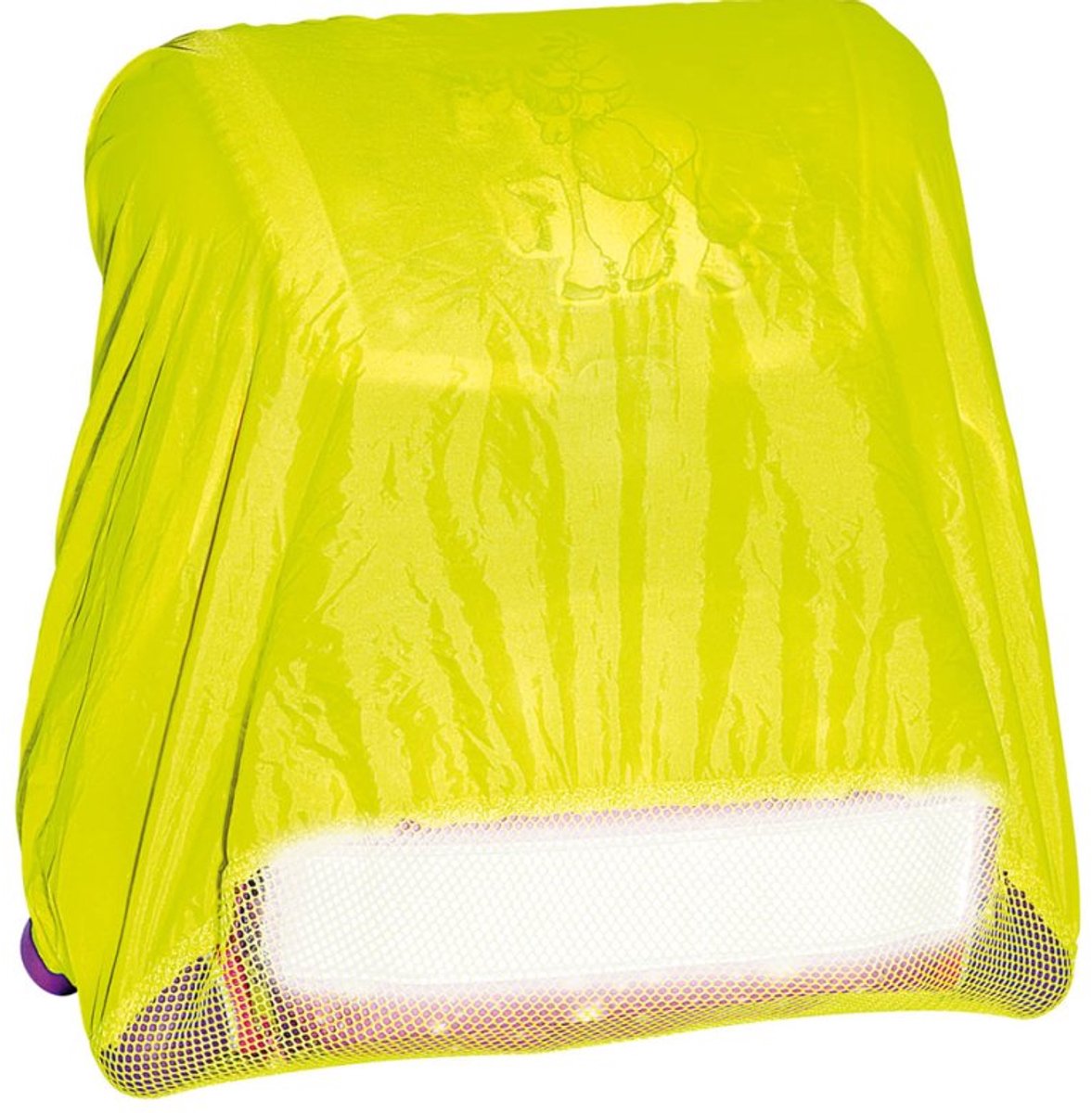 WEDO regenbeschermhoes schooltassen, neongeel, 500×500 mm, polyester