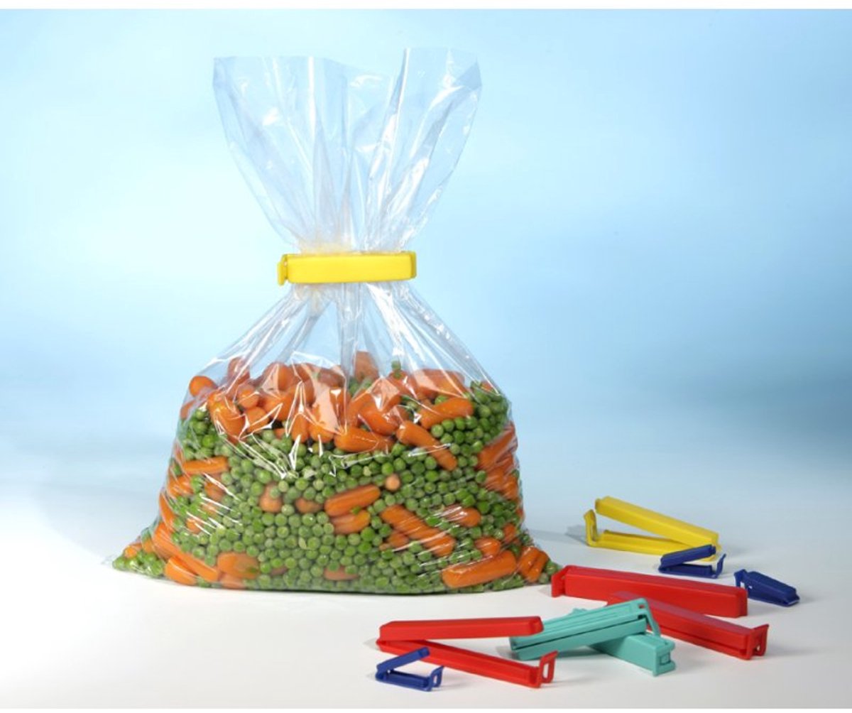 STARPAK sluitclips, kunststof, 3 maten, 15 stuks