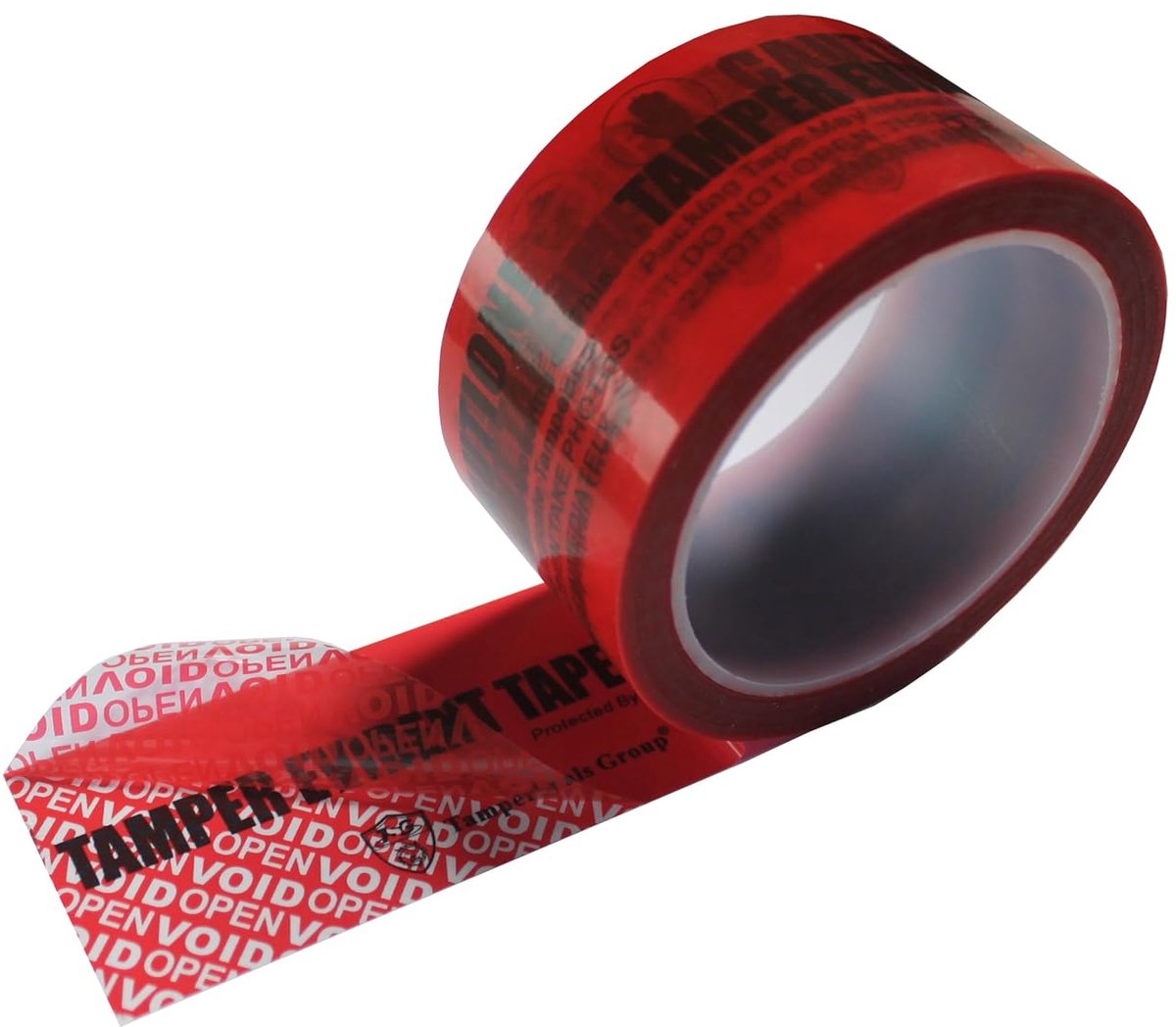 1 roll 5cm x 55m, red, total transfer, safety tape - ShopVlot