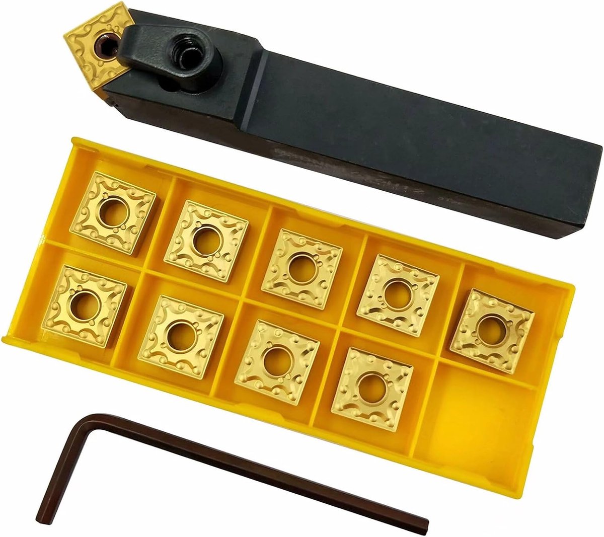 5/8 inch swivel chisel drill rod MSDNN1616H12 16mm indexable CNC lathe exccircle turning tool holder, and 10pcs - ShopVlot
