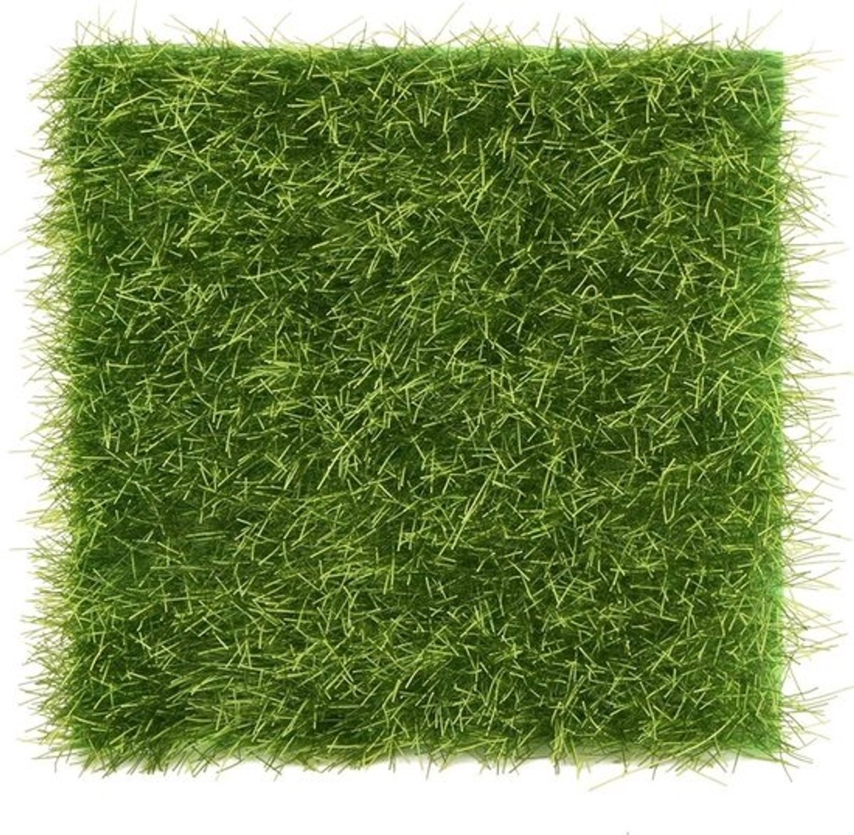 Set kunstgras - Stukjes mini-gazon - Voor een miniatuurtuin - Stof met hoge dichtheid - 75 x 75 cm - Groen