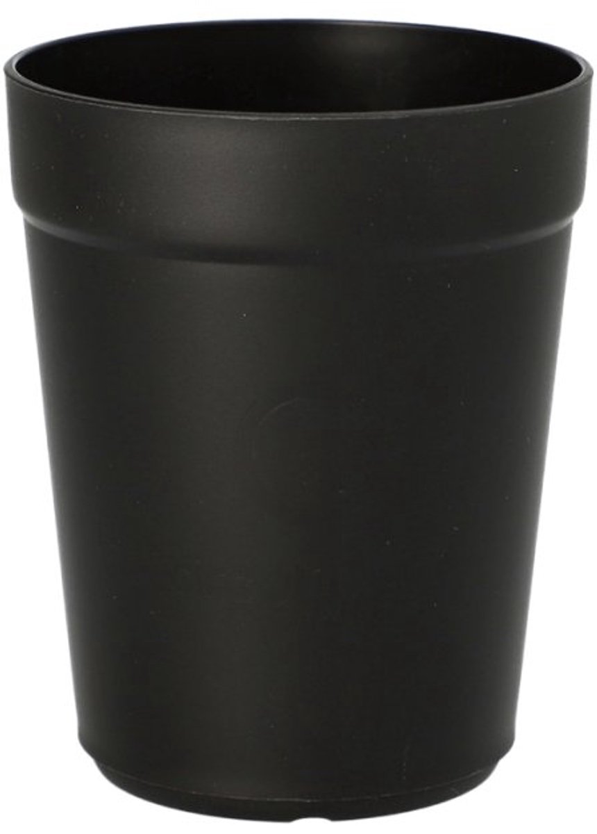 PAPSTAR Circulware deksel voor herbruikbare drinkbekers, zwart, 80 mm, 24 stuks