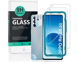 Ibywind (Pack van 2) Screen Protector voor OPPO Reno6 5G,met Cameralens beschermfolie,Back Carbon Fiber - ShopVlot