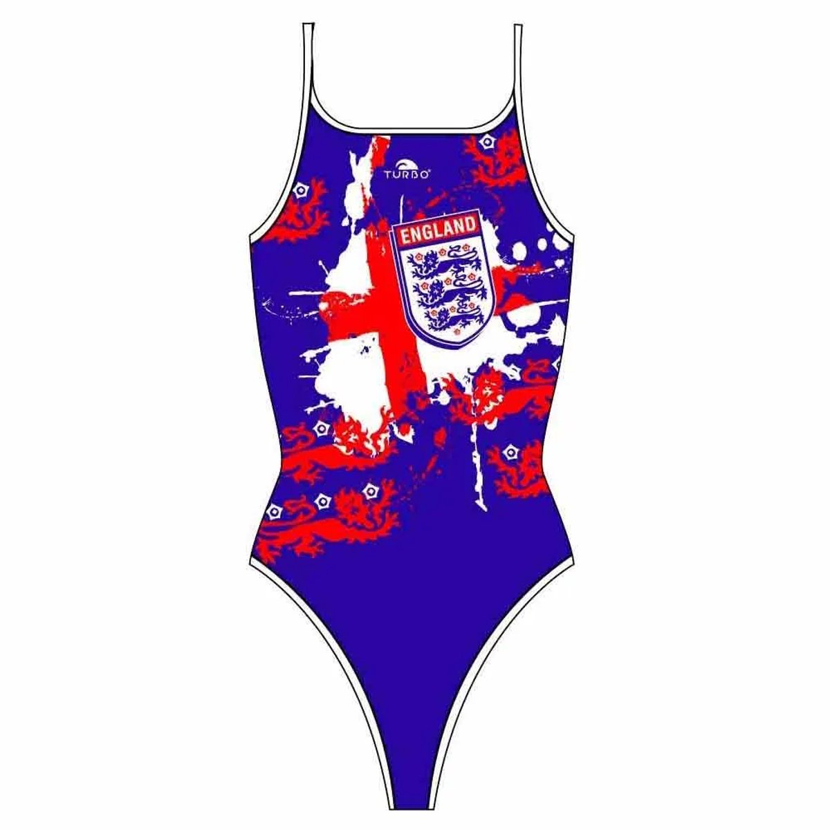 Turbo England Shield Zwemkleding Blauw S Vrouw Red / Navy
