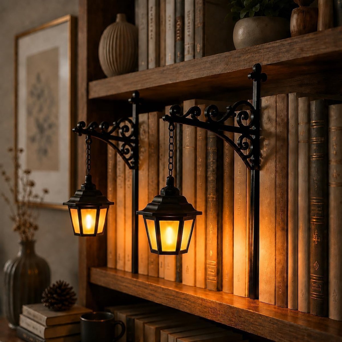 Antieke LED Boekenlamp Voor Boekenkast - Decoratieve Leeslamp Voor Lezers - Uniek Cadeau Voor Boekenliefhebbers En Studiekamer