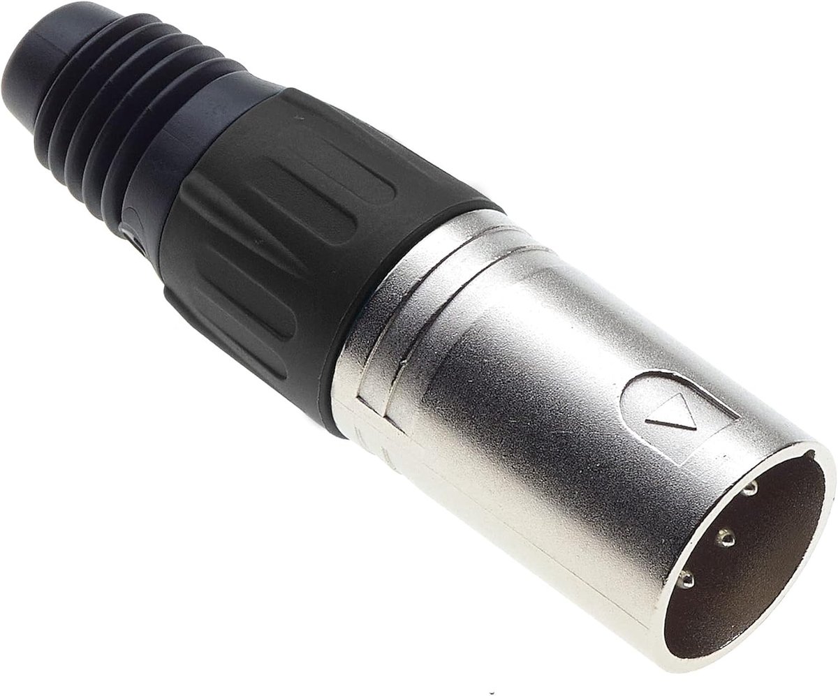 XLR plug 4-polig - Zwart - Gegalvaniseerd met metaalconstructie - Voor hoge geluidskwaliteit - ShopVlot
