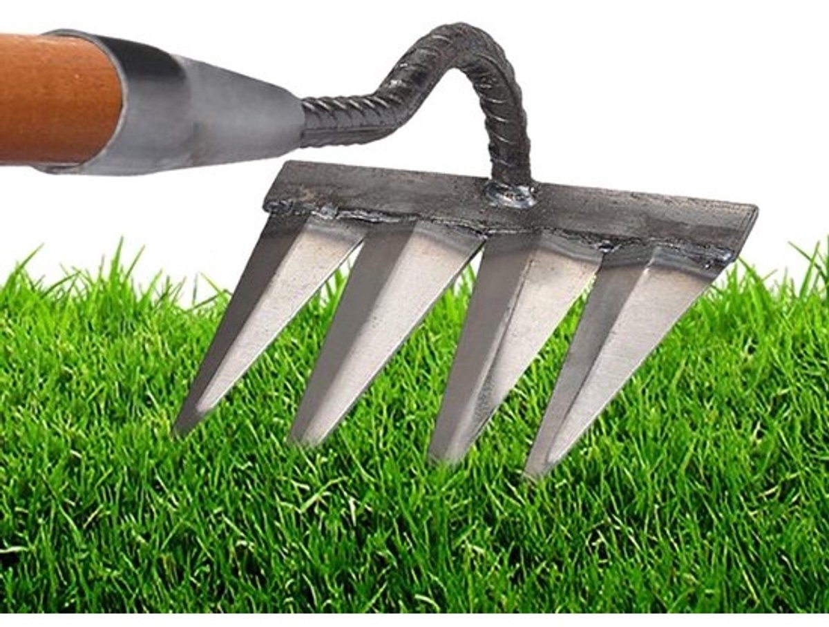 Schoffelhark - Tuinhark - Handgereedschap - Voor de tuin - Voor grondbewerking - Heavy-duty koolstofstaal - Diverse tanden - Metaal