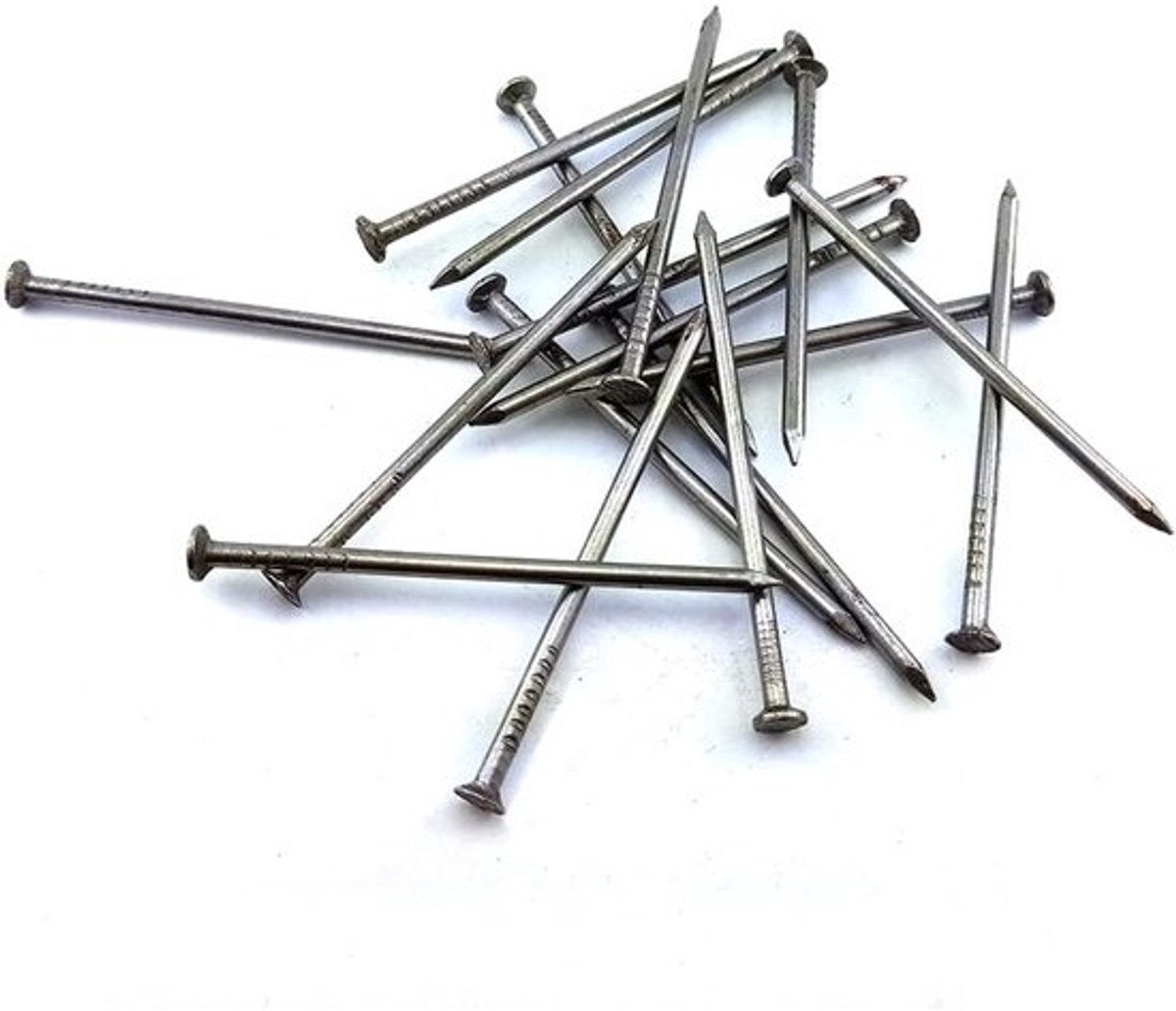 Stalen spijkers - Draadpennen - Voor bevestiging - Blank staal - 22 x 50 mm