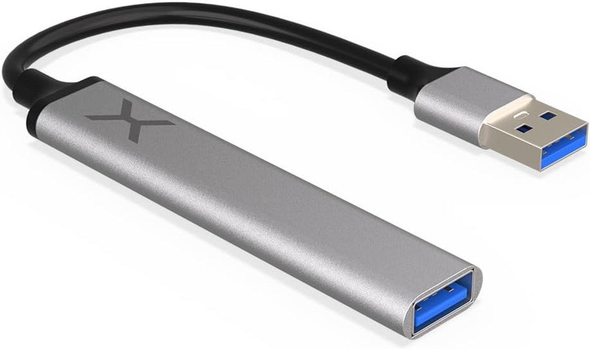 USB-hub 4-poorts - aluminium - snelle gegevensoverdracht - uitbreiden van poorten - ShopVlot