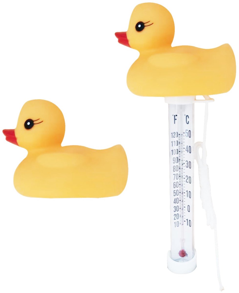 Drijvende waterthermometer, zwembadthermometer, cartoon-design, onbreekbare thermometer met koord, geschikt voor - ShopVlot