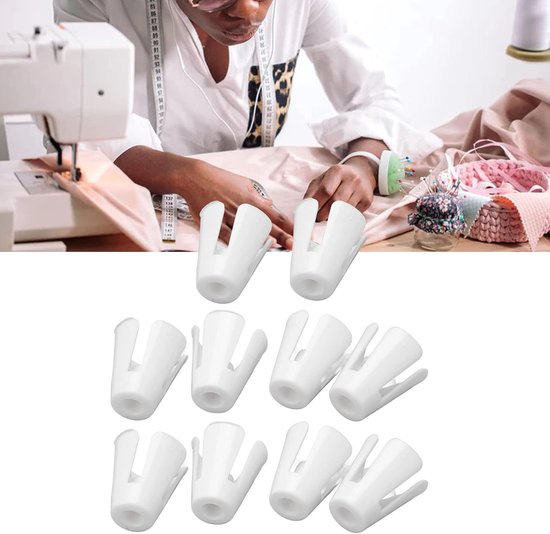 10 Stuks Witte Plastic Spoelhouders voor Garens - Lichtgewicht Accessoires voor Industrieel Naaiwerk, Perfect voor Organisatie en Opslag — afbeelding 5