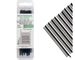 MicroStitch Black Refill Packs Closures - Use with MicroStitch Label Gun Kit for Quilting, Adjusting, Hijabs, Pleats - ShopVlot